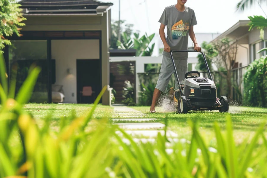 battery powered push lawn mower